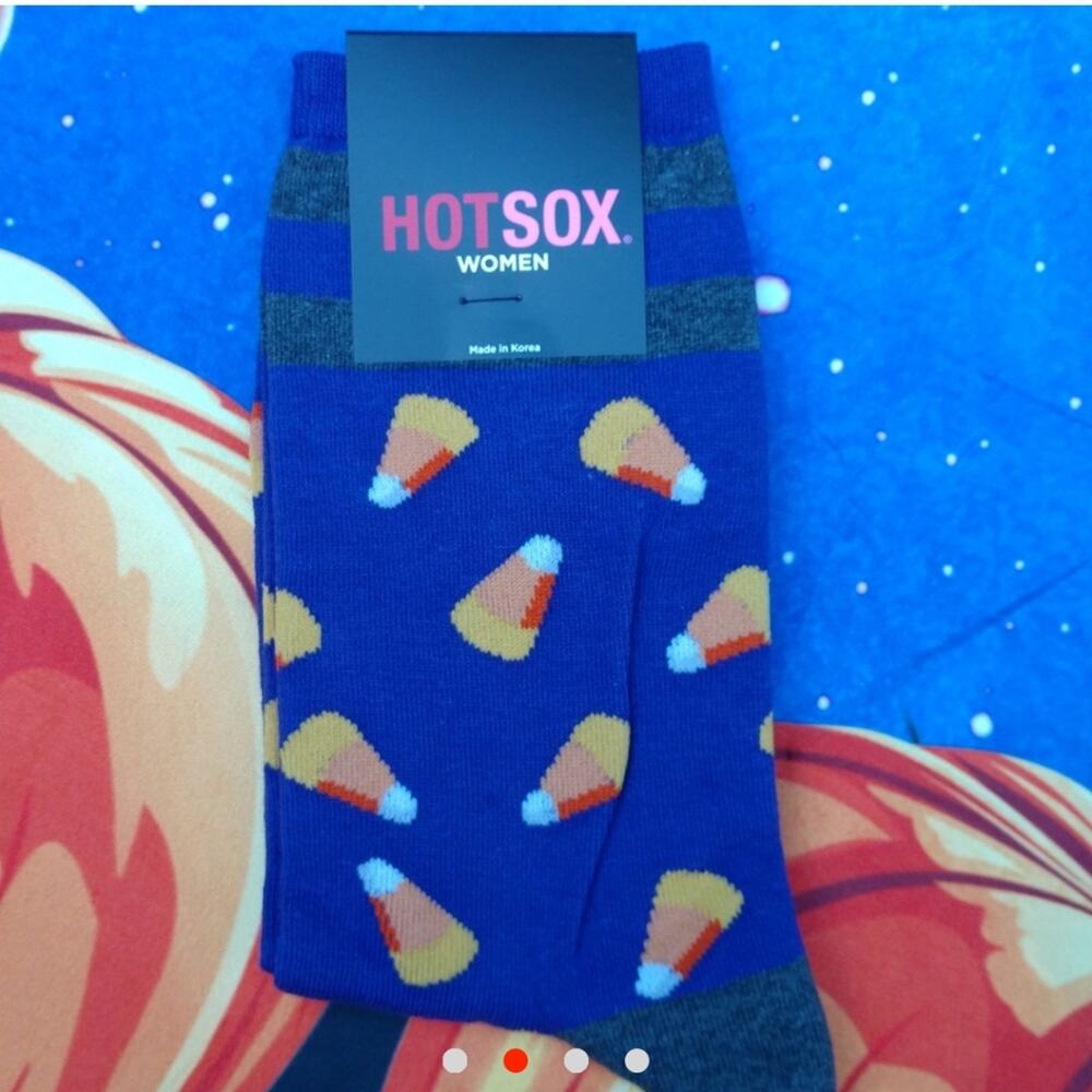 NWT Candy Corn Women's Socks by Hot Sox